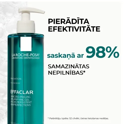 LA ROCHE-POSAY Effaclar Micro-peeling želeja, 400 ml - Produkta attēls 4