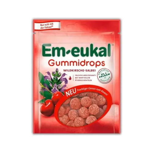 Product image of EM-EUKAL ķirsis- salvija Gummidrops ledenes, 90 g.