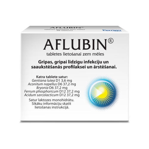 Aflubin tabletes lietošanai zem mēles N48