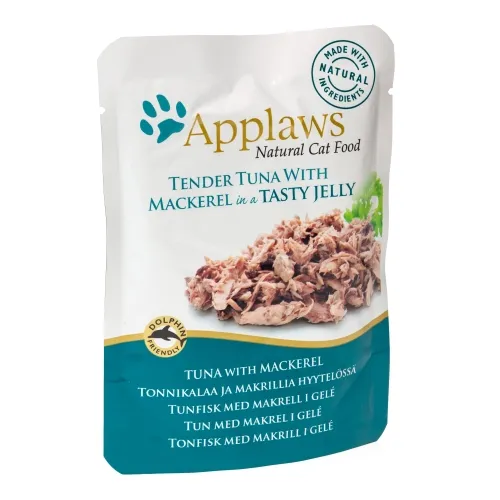Applaws kaķu mitrā barība paciņā tuncis/skumbrija želejā 70g (8255) - Produkta attēls 