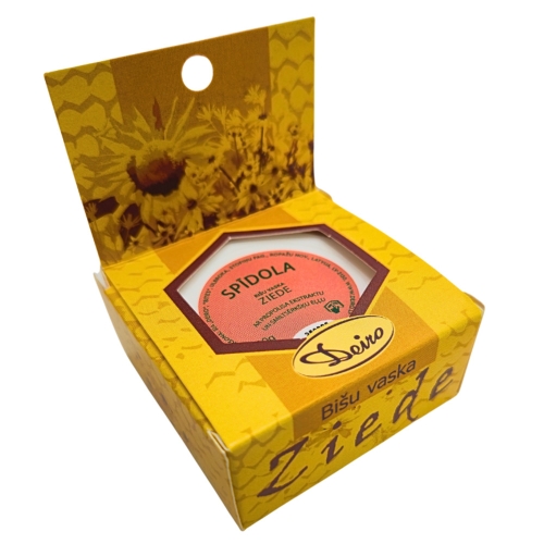 SPĪDOLA Bišu vaska ziede ar propolisa ekstraktu un smiltsērkšķu eļļu, 10 g
