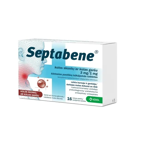 SEPTABENE 3MG/1MG SŪKĀJAMĀS TBL KOLA N16 - Produkta attēls 
