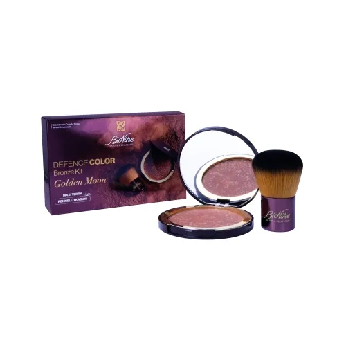 BIONIKE Defence Color Golden Moon komplekts, bronzējošais pūderis + kabuki ota, 18 g - Produkta attēls 