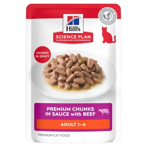 Product image of Hills kaķu mitrā barība paciņā liellops 85g N12