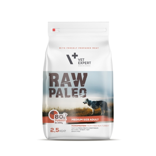 RAW PALEO SUŅU SAUSĀ B MEDIUM TĪTARS 2.5KG - Produkta attēls 