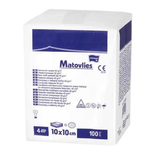 MATOPAT MATOVLIES nesterilas marles salvetes, 10x10 cm, 100 gab.
