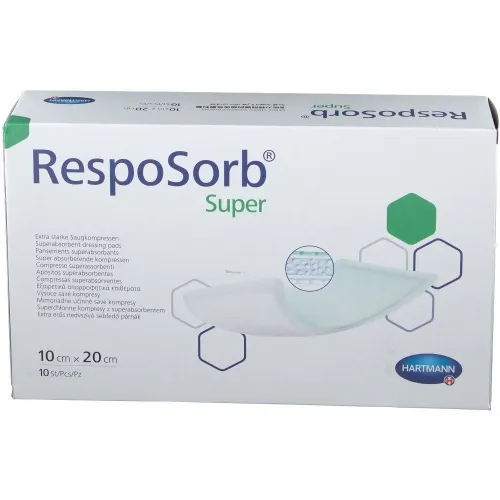 RESPOSORB Super brūču pārsējs (10 x 20 cm), 10 gab - Produkta attēls 