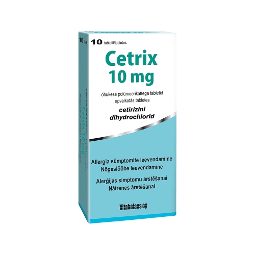 Product image of CETRIX 10 mg tabletes, 10 gab.