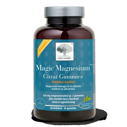 NewNordic Magic Magnesium Citrat gummies pastilas, 60 gb.