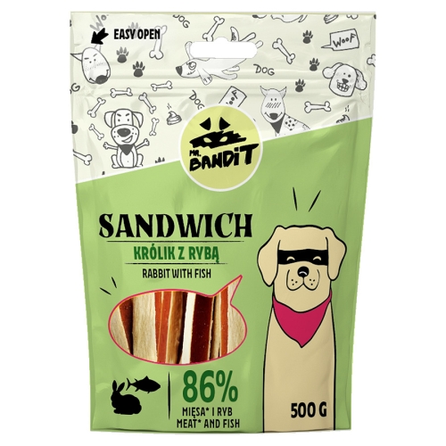 MR.BANDIT SANDWICH KĀRTAINS TRUSIS AR ZIVI 500G - Produkta attēls 