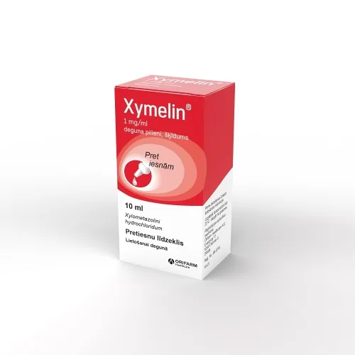 XYMELIN® Nasentropfen 1 mg/ml deguna pilieni, 10 ml - Produkta attēls 