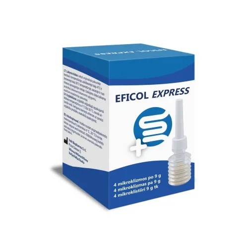 EFICOL Express 9 g mikroklizma, 4 gab - Produkta attēls 2