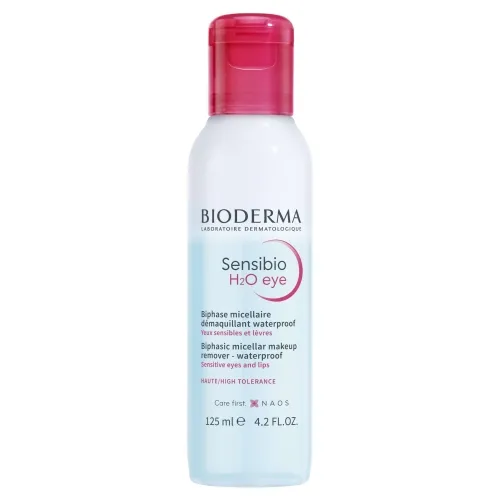 BIODERMA Sensibio H2o Eye divfāžu attīrošais ūdens jūtīgām acīm un lūp