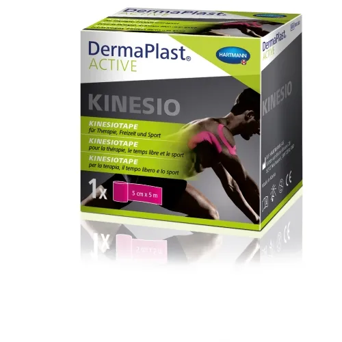 Product image of DERMAPLAST Active Kinesio teips (rozā, 5 m x 5 cm), 1 gab
