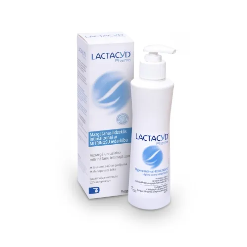 LACTACYD Pharma Hydratant mazgāšanas līdzeklis intīmai zonai, 250 ml - Produkta attēls 