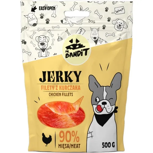 Product image of MR.BANDIT JERKY VĪTINĀTAS VISTAS FILEJAS 500G