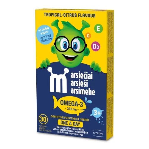 MARSIEŠI Gummies Omega 3 pastilas, 30 gab - Produkta attēls 