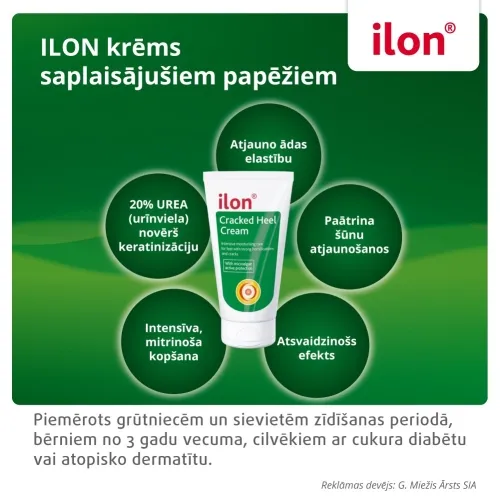 ILON krēms saplaisājušiem papēžiem 75 ml - Produkta attēls 2