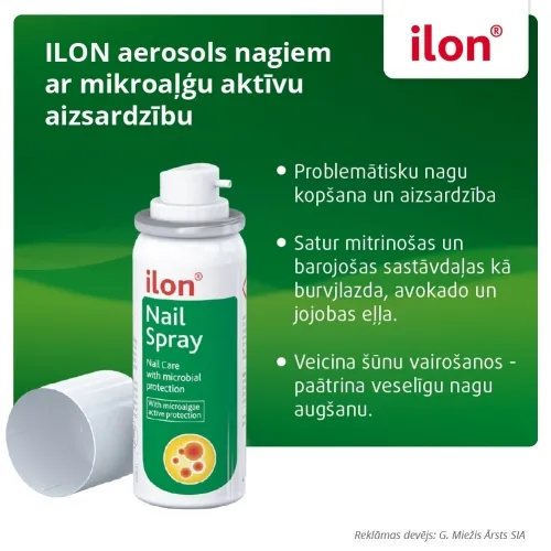 ILON aerosols nagiem ar mikroaļģu aktīvu aizsardzību 50 ml - Produkta attēls 2