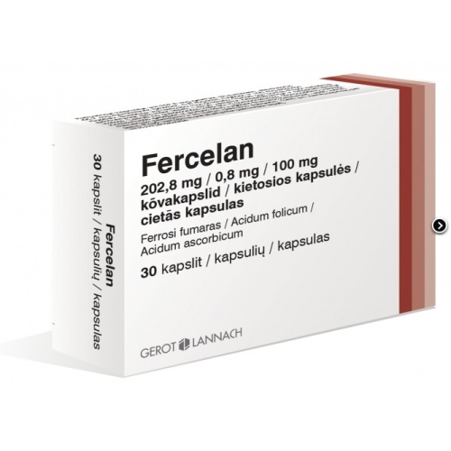 Product image of FERCELAN 202.8MG/0.8MG/100MG CPS N30