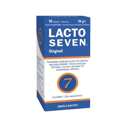LACTO SEVEN 20 g tabletes, 50 gab