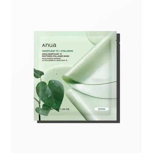 Product image of ANUA Heartleaf nomierinošā kolagēna hidrogela maska, 38 g