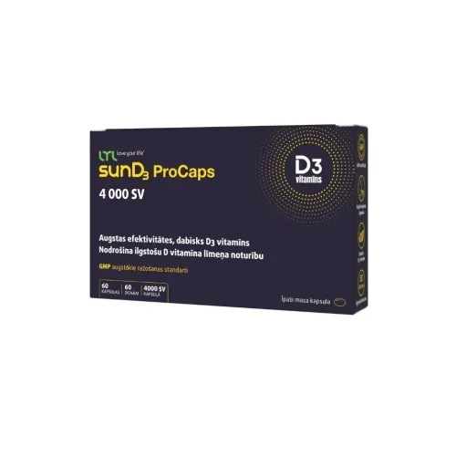 LYL sunD3 ProCaps 4000 SV, 60 kapsulas
