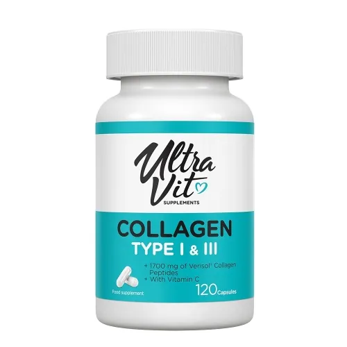 ULTRAVIT Collagen I & III kolagēns kapsulas, 120 gab.