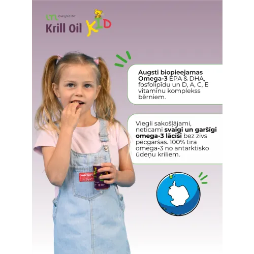 LYL Krill Oil KID, 30 želejas lācīši - Produkta attēls 3