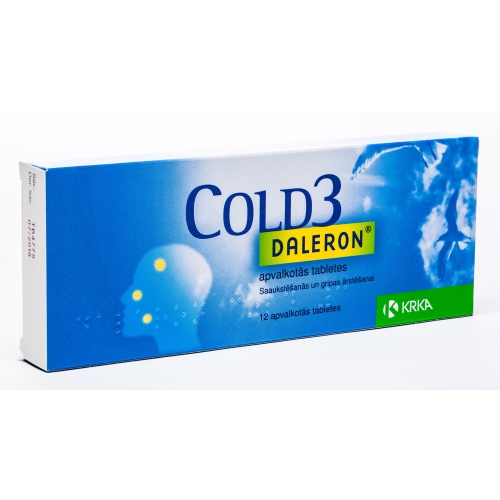 DALERON Cold 3 tabletes, 12 gab.