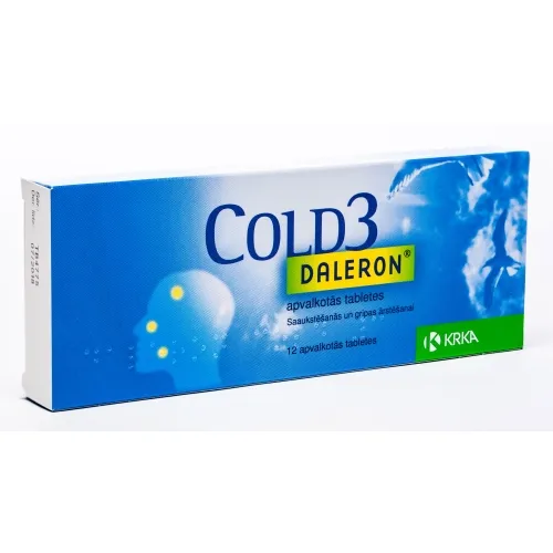 Product image of DALERON Cold 3 tabletes, 12 gab.