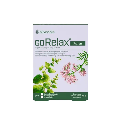 GORELAX Forte kapsulas, 30 gab - Produkta attēls 