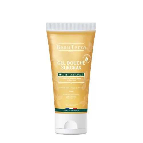 Product image of BEAUTERRA hipoalerģiskā dušas želeja ar mandeļu eļļu, 200 ml
