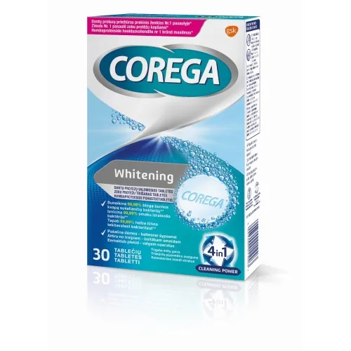 COREGA® Dental White tabletes, 30 gab.