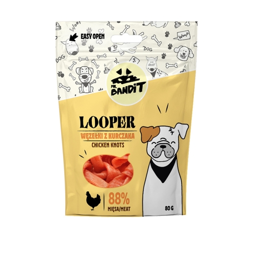 MR.BANDIT LOOPER CHICKEN KNOTS/VISTAS MEZGLI 80G /7806 - Produkta attēls 