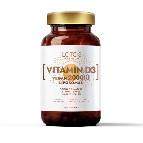 Product image of LOTOS PREMIUM Liposomal Vitamin D3 Vegan 2000IU, 90 kapsulas