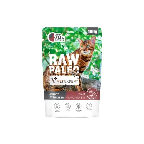 RAW PALEO KAĶU PAC STERILISED TUNCIS 100G - Produkta attēls 