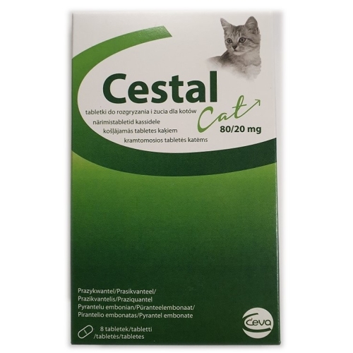 CESTAL CAT 80/20MG TABLETES N8 KAĶIEM