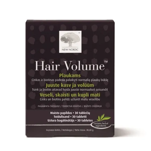 NEW NORDIC Hair Volume tabletes, 30 gab.