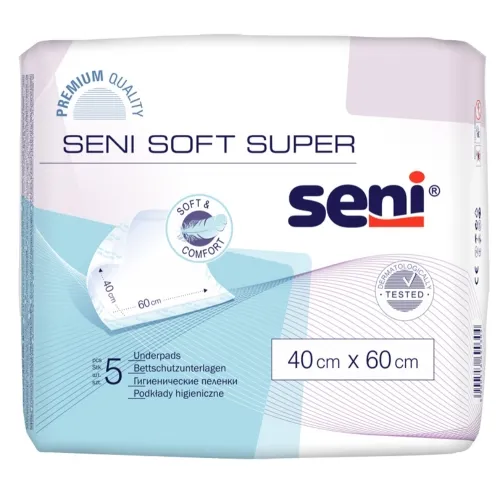 Product image of SENI SOFT SUPER absorbējošie paladziņi, 40x60 cm, 5 gab.