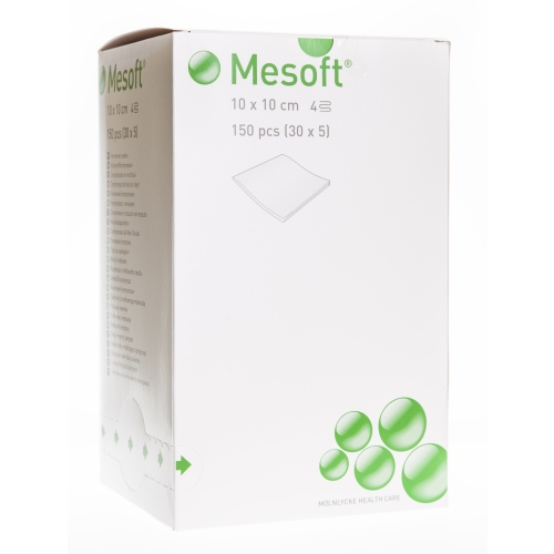 MESOFT salvetes 10 x 10cm, sterilas, 150 gab.