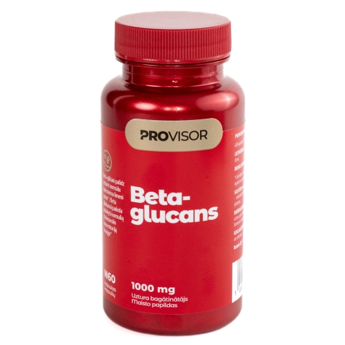 PROVISOR Beta Glucan 1000 mg kapsulas, 60 gab - Produkta attēls 
