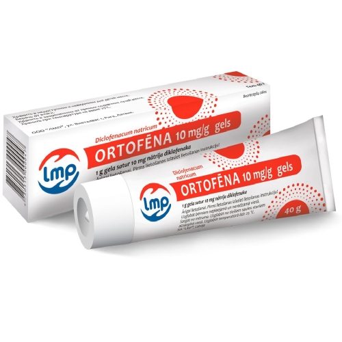 Product image of ORTOFĒNA 10 mg / g gēls, 40 g.