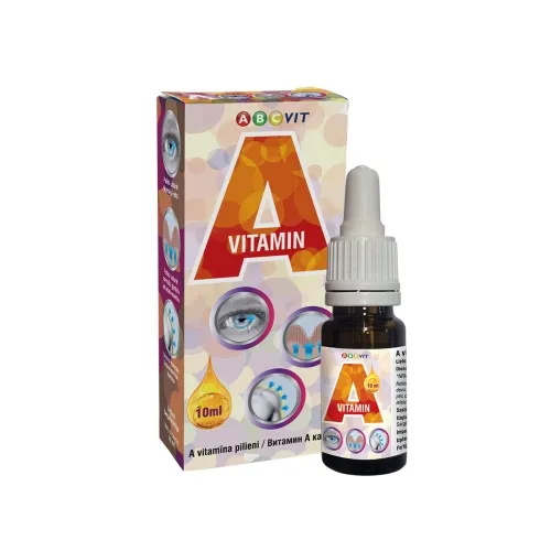 ABC VIT A vitamīns, pilieni ar pipeti, 10ml - Produkta attēls 