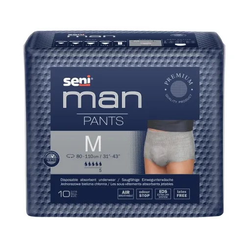 Product image of SENI MAN PANTS uzsūcoša apakšveļa vīriešiem, M izmērs, 10 gab.