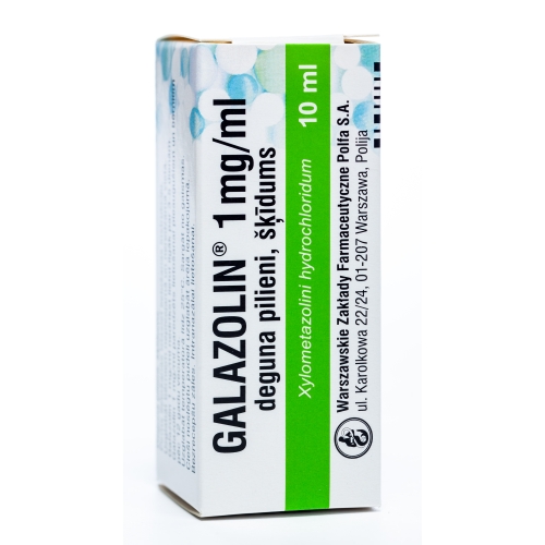 GALAZOLIN 0.1 % deguna pilieni, 10 ml