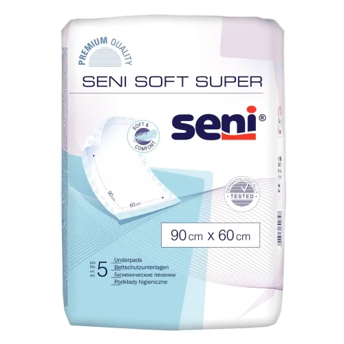 Product image of SENI SOFT SUPER absorbējošie paladziņi, 90x60 cm, 5 gab.