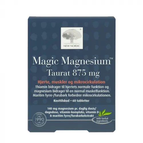 New Nordic Magic Magnesium™ Taurat 875 mg tabletes, 60 gb.