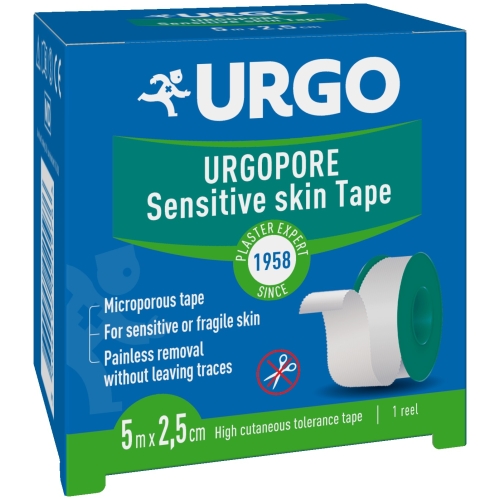 URGO PORE plāksteri 5 m x 2,5 cm - Produkta attēls 