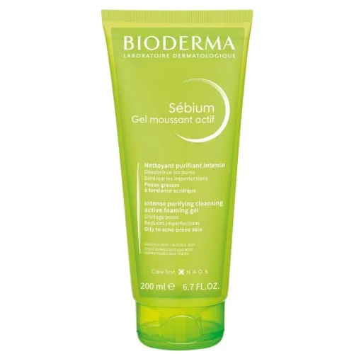 BIODERMA Sébium Gel moussant actif aktīvais putojošais gels, 200 ml